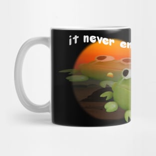 It Never Ends Trauma Frog Meme Mug